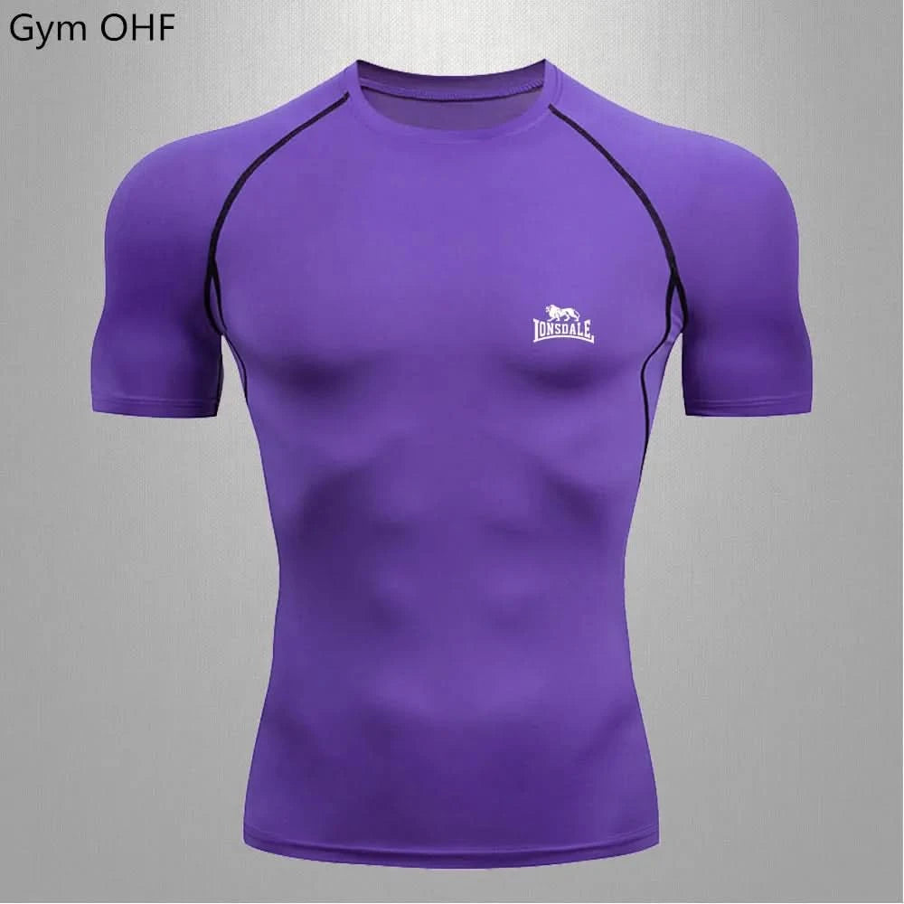 Lonsdale Men's Compression Gym Shirt – Quick-Dry Tight Fit for Fitness & Training - FitZone360