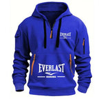 Title: Everlast Boxing Hoodie – Men’s Multi-Pocket Half-Zip Sports Pullover