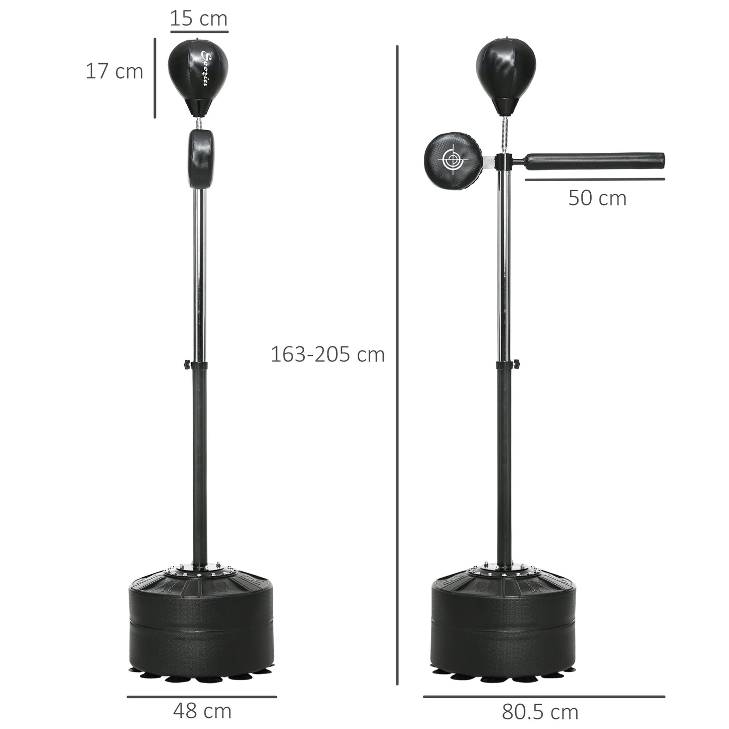 Freestanding Reflex Punch Ball | 360° Spinning Boxing Trainer for Home & Gym Workouts - FitZone360