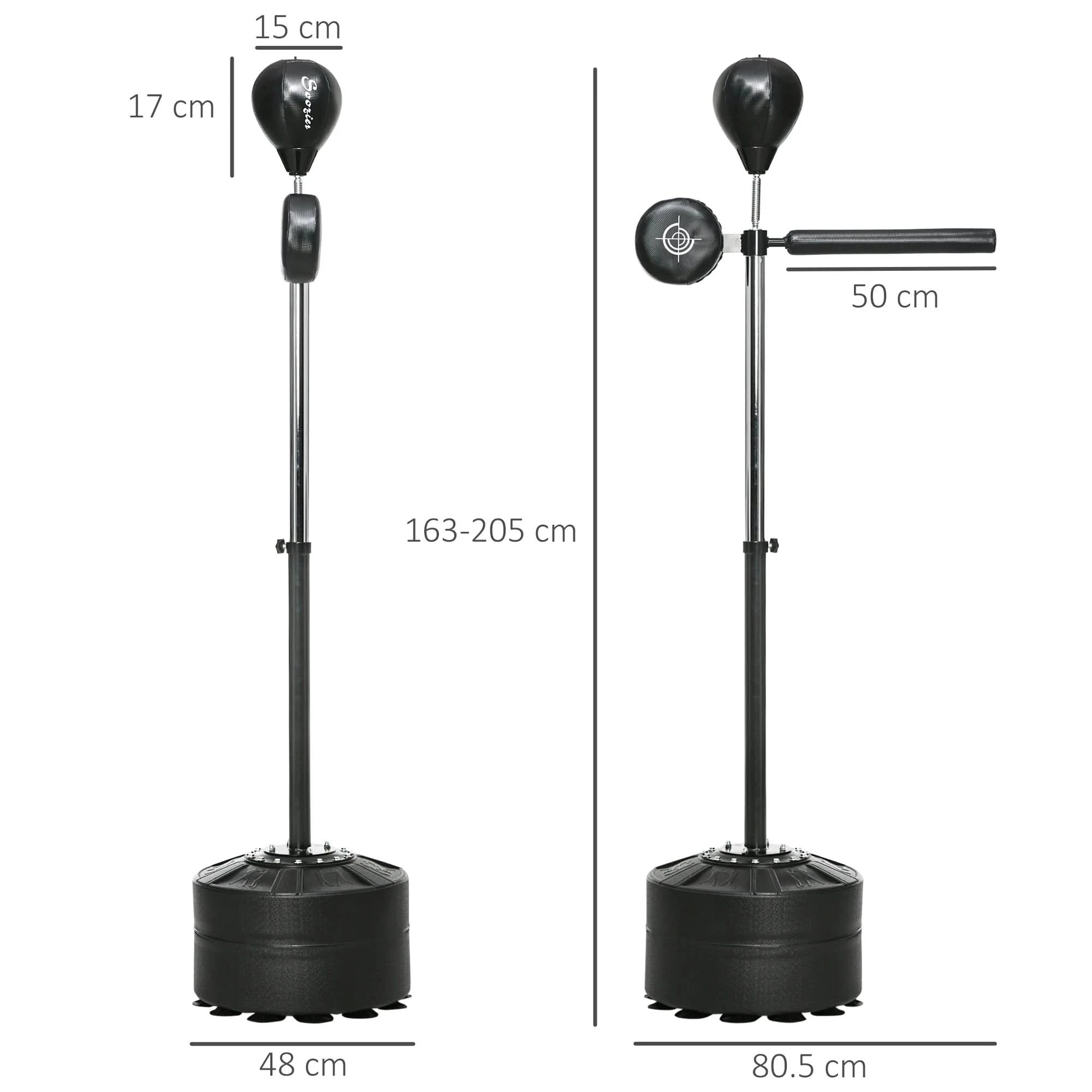 Freestanding Reflex Punch Ball | 360° Spinning Boxing Trainer for Home & Gym Workouts - FitZone360