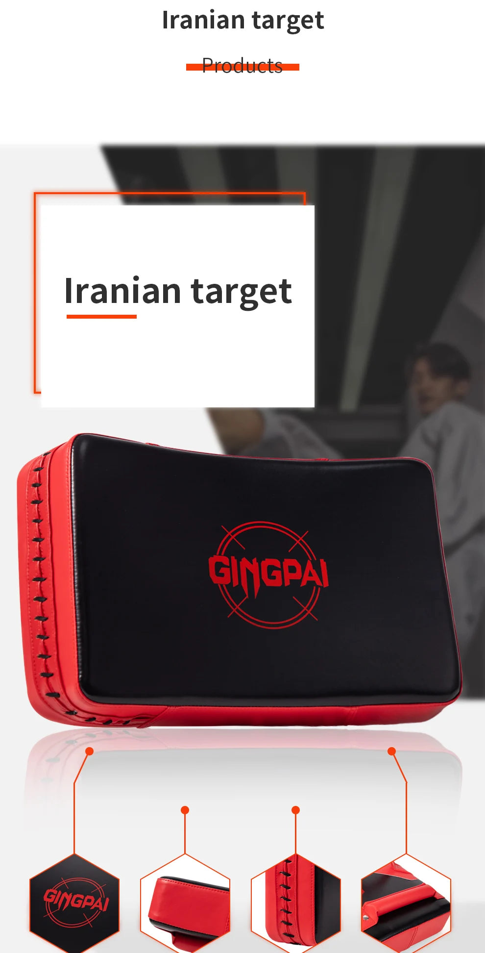 Heavy-Duty Kickboxing & Martial Arts Strike Shield | Kicking Pad for Training - FitZone360