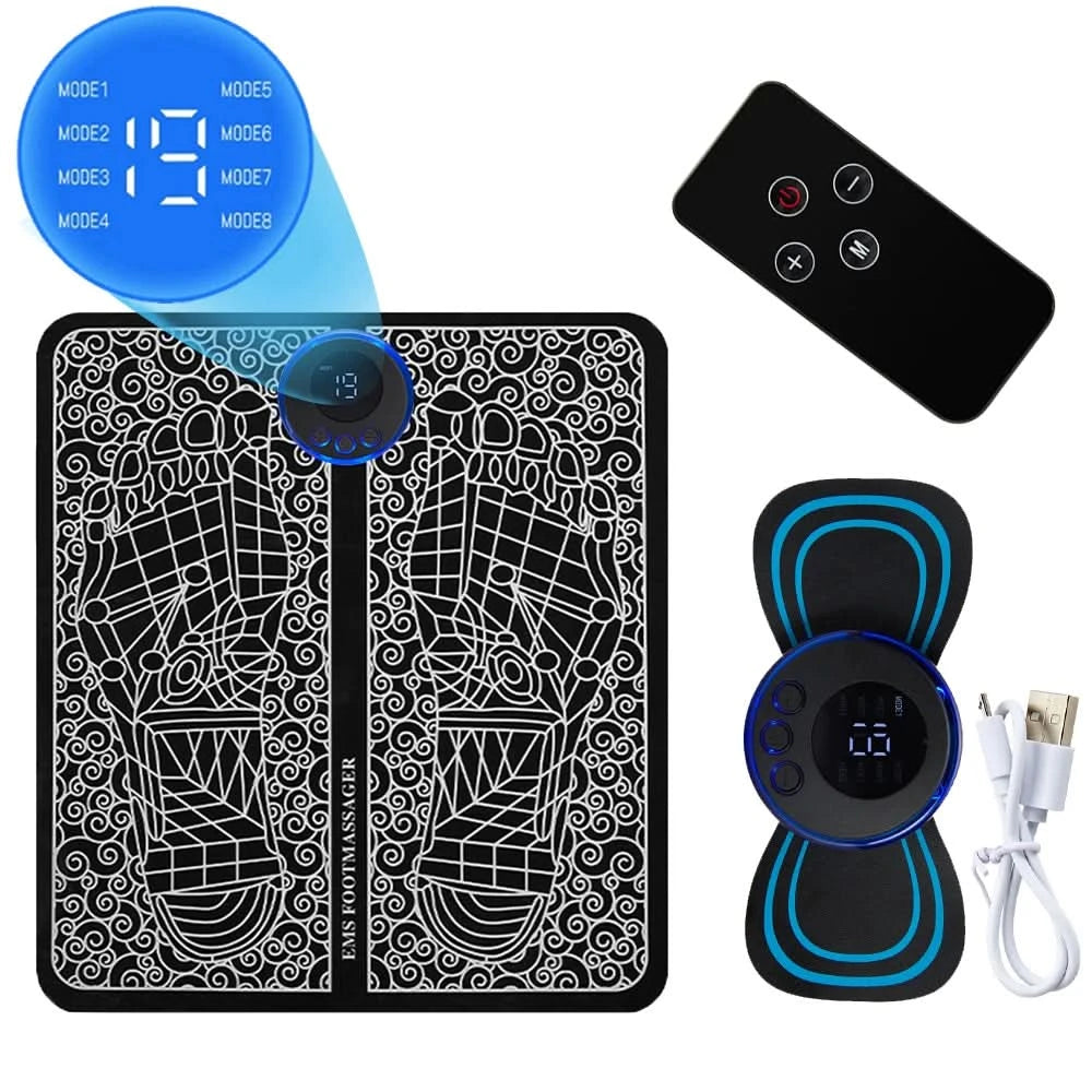 EMS Foot Massager | Feet Stimulation Pain / Swelling Relief - FitZone360