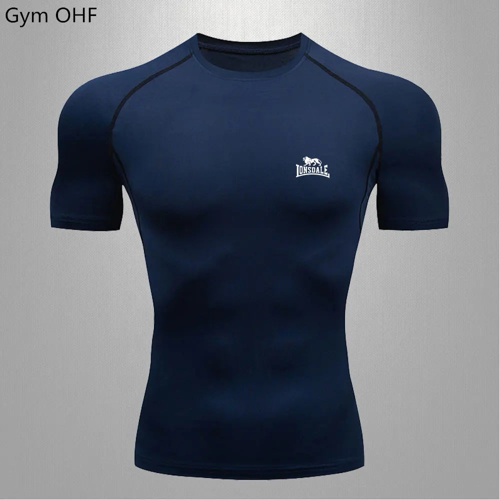 Lonsdale Men's Compression Gym Shirt – Quick-Dry Tight Fit for Fitness & Training - FitZone360
