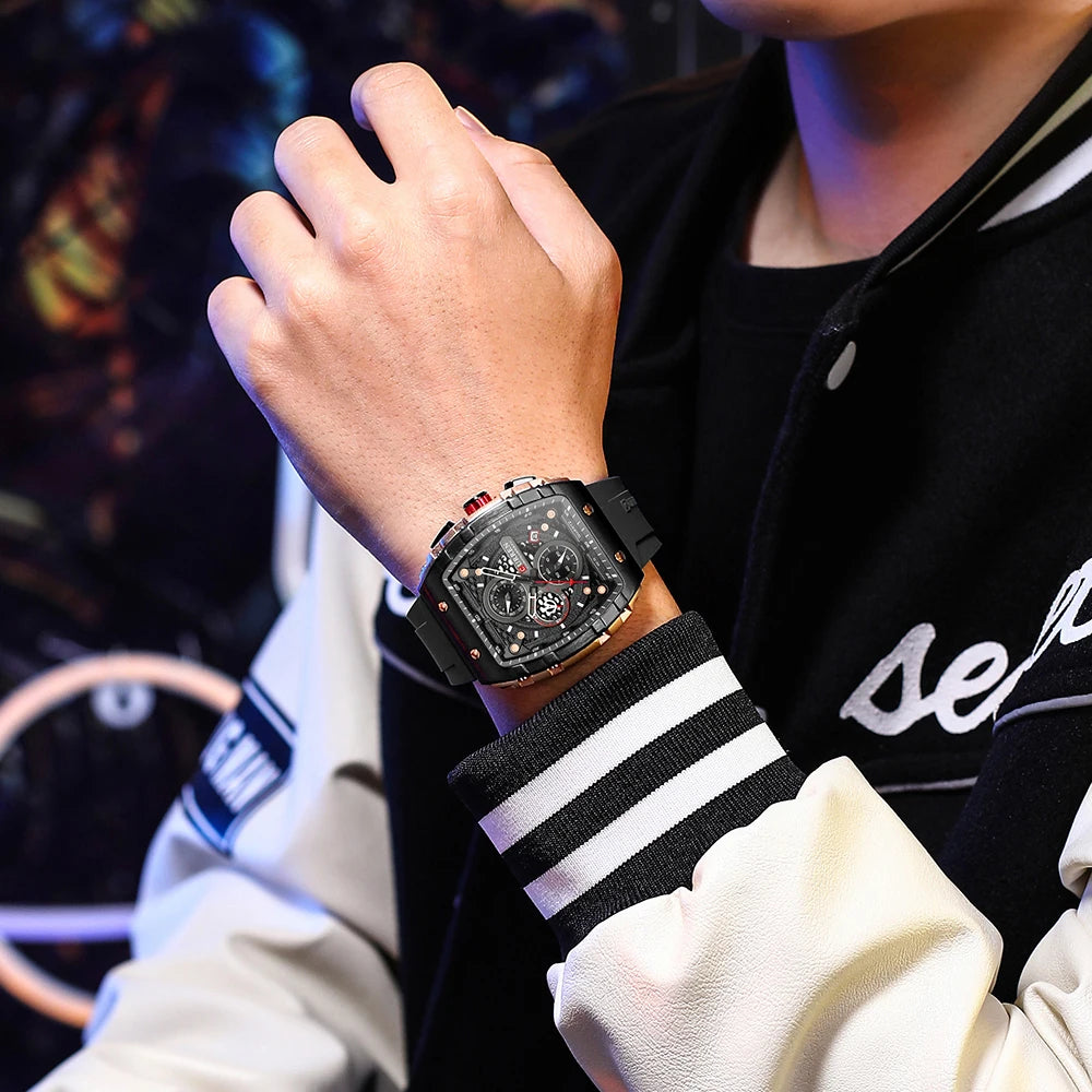 Top Brand Men's Watches | Luxury Square Quartz Wristwatch - FitZone360