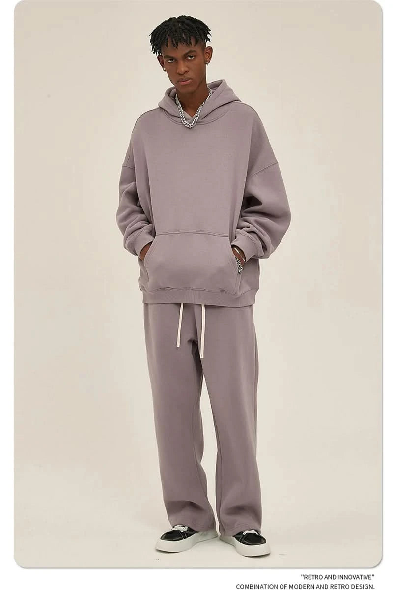 Fleece Hooded Sweatshirt | Unisex Oversized Winter Hoodie Pullover - FitZone360