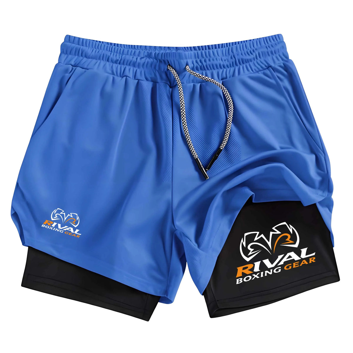RIVAL 2-Layer Boxing Shorts with Compression Inner & Groin Cup Support