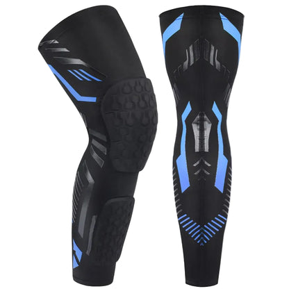 Padded Knee & Shin Compression Sleeve for Muay Thai, MMA & Martial Arts | Impact Protection, Support & Flexibility