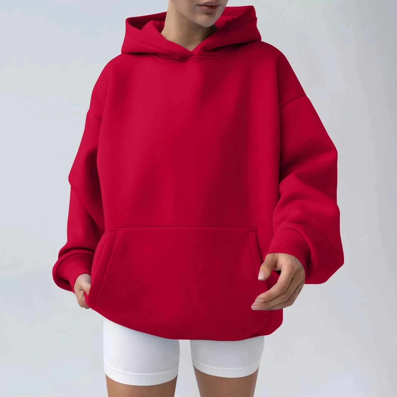 Trendy Solid Color Sports Hoodies | Fleece Sweatshirts for Men & Women | Couple Pullover for Spring & Autumn - FitZone360