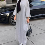 Casual Muslim Abaya Sweatshirt Dress for Women | Modest Daily Wear - FitZone360