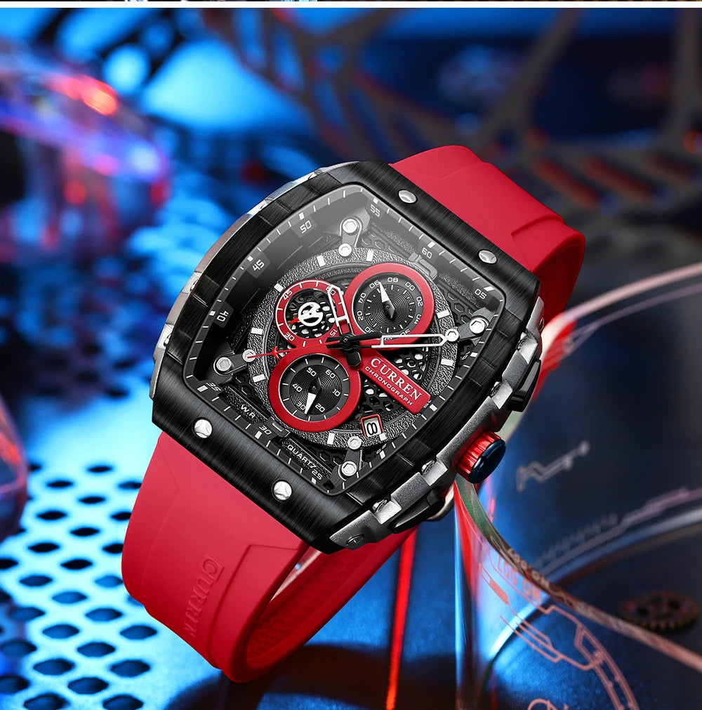 Top Brand Men's Watches | Luxury Square Quartz Wristwatch - FitZone360