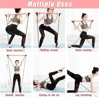 Yoga Pilates Bar with Resistance Bands | Full-Body Workout for Strength, Toning & Stretching - FitZone360