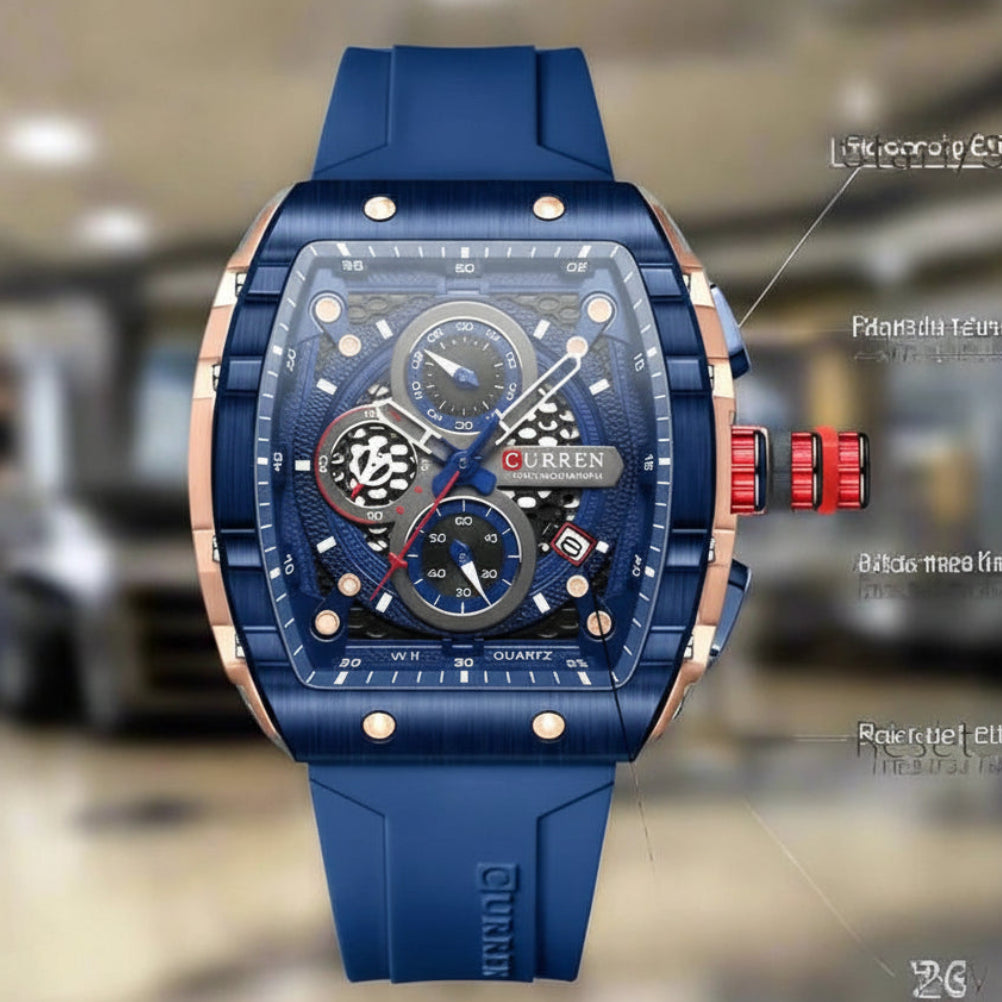 Top Brand Men's Watches | Luxury Square Quartz Wristwatch - FitZone360