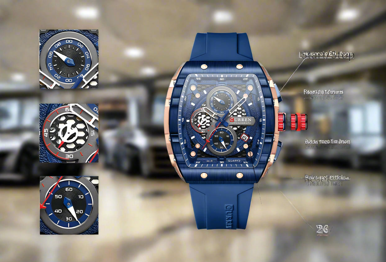 Top Brand Men's Watches | Luxury Square Quartz Wristwatch - FitZone360