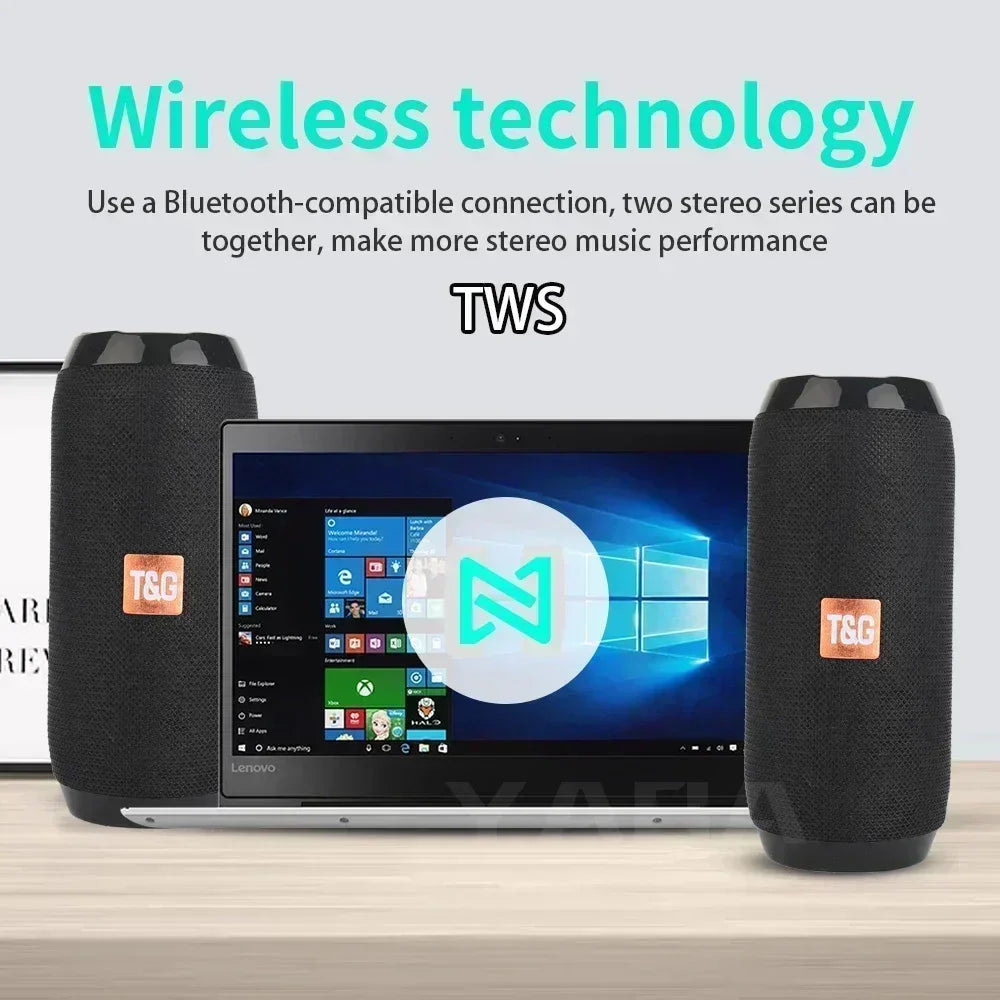 Portable Bluetooth Speaker | Waterproof Outdoor Subwoofer with FM & TF Support - FitZone360