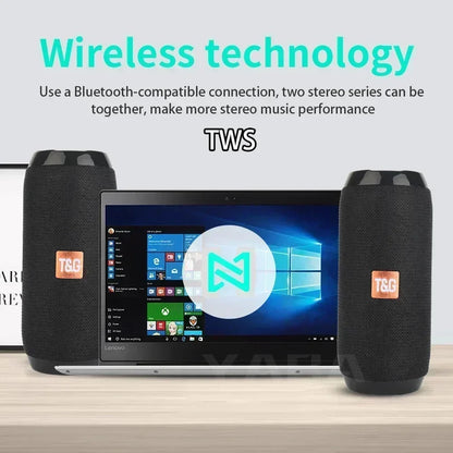 Portable Bluetooth Speaker | Waterproof Outdoor Subwoofer with FM & TF Support - FitZone360