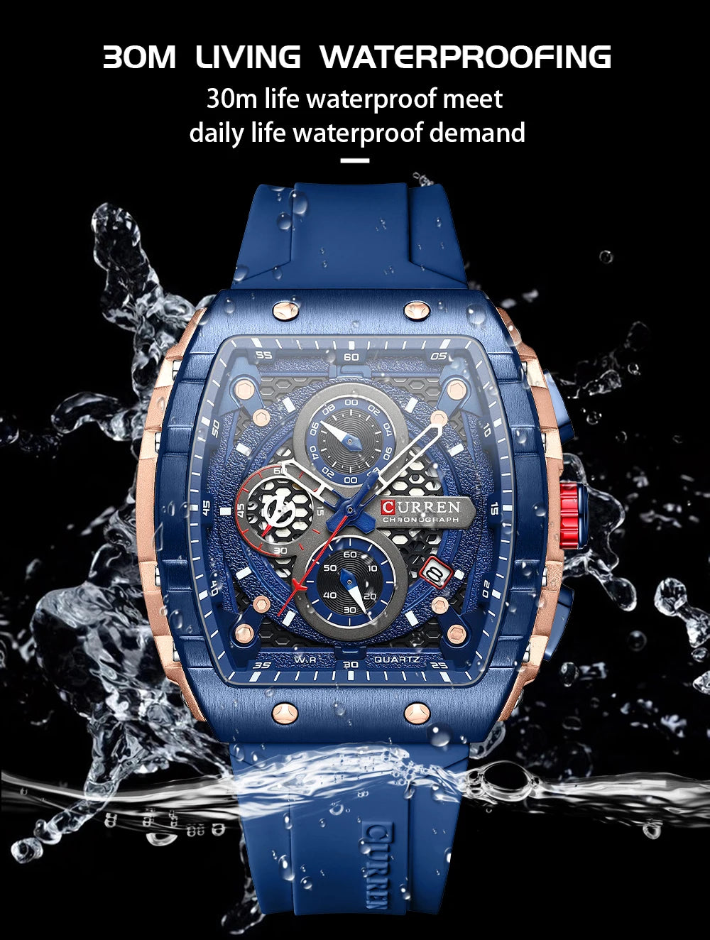 Top Brand Men's Watches | Luxury Square Quartz Wristwatch - FitZone360