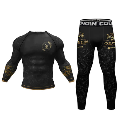 Men’s MMA & BJJ Training Set | Rashguard + Shorts for Jiu Jitsu - FitZone360