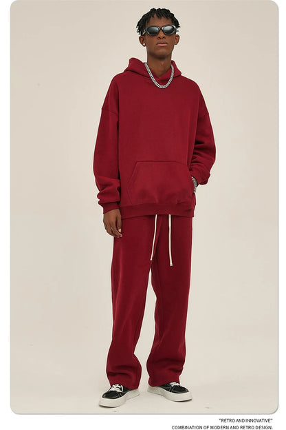 Fleece Hooded Sweatshirt | Unisex Oversized Winter Hoodie Pullover