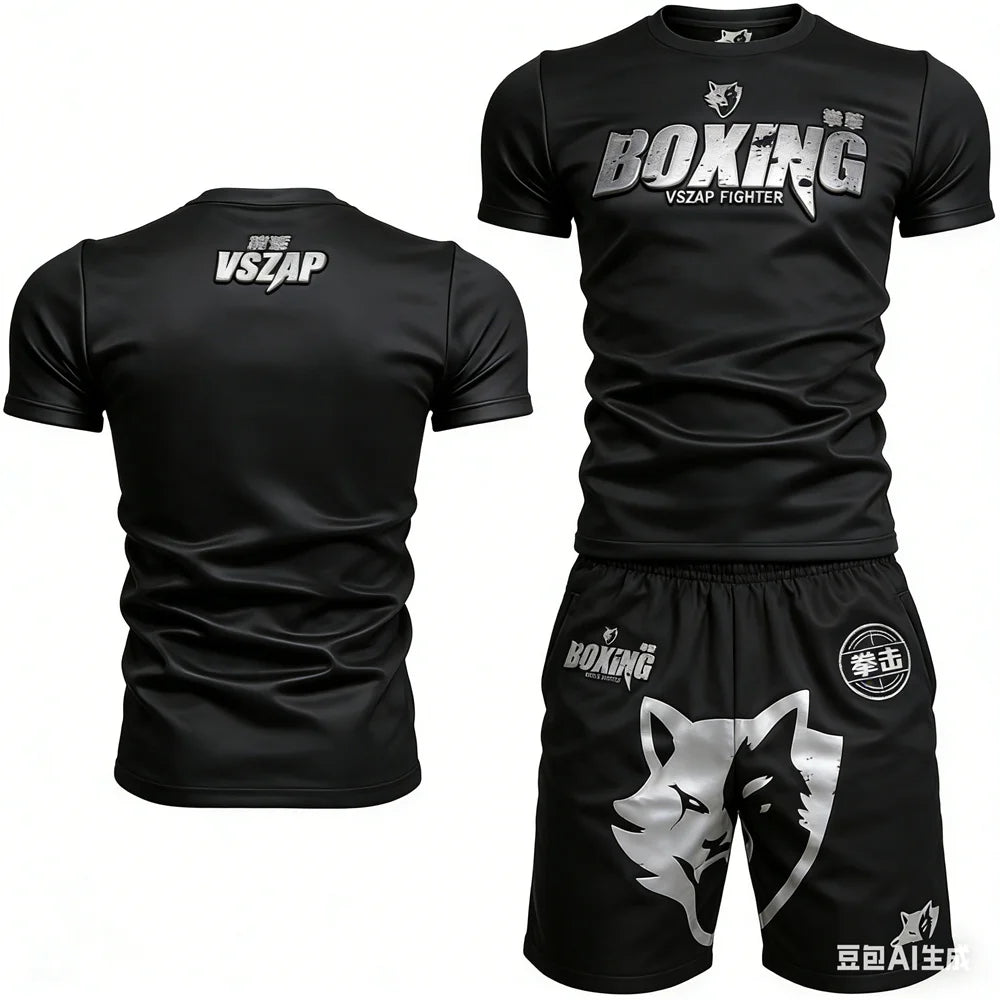 Unisex Muay Thai MMA Boxing Shorts & T-Shirt Set