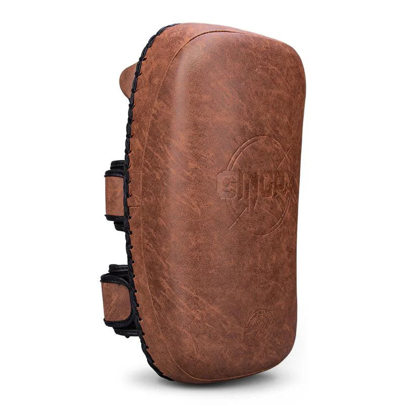 Vintage Brown Muay Thai Kick Pads | Thai Pads for MMA, Kickboxing & Striking - FitZone360