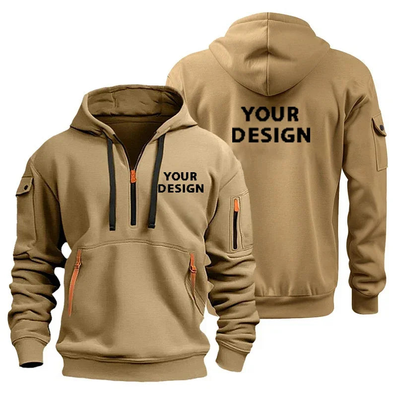 Custom Logo Tactical Hoodie – Personalized Gym, Boxing & Team Hoodie