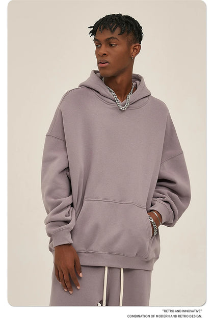 Fleece Hooded Sweatshirt | Unisex Oversized Winter Hoodie Pullover