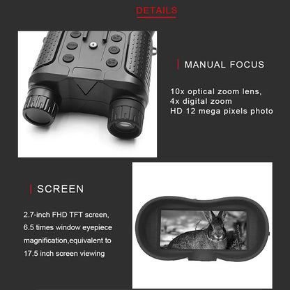 NV8160 1080P Military Digital Infrared Night Vision | Binoculars with Helmet Mount - FitZone360