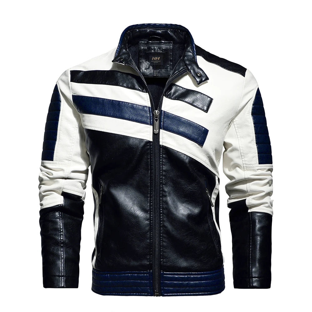Men’s Vintage Motorcycle Jacket | Embroidered Biker Bomber Coat