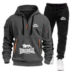 Lonsdale tracksuit with hoodie and pants on a white background