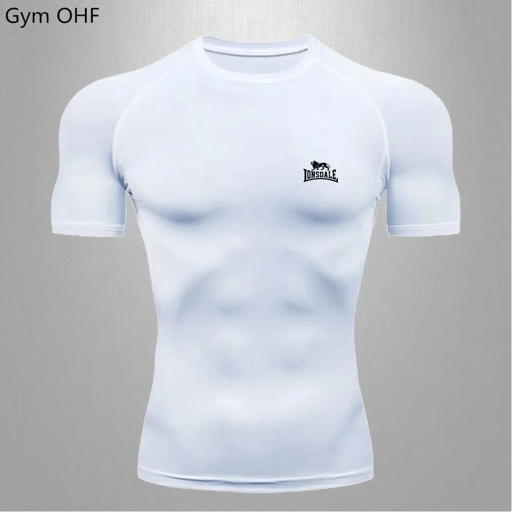 Lonsdale Men's Compression Gym Shirt – Quick-Dry Tight Fit for Fitness & Training - FitZone360