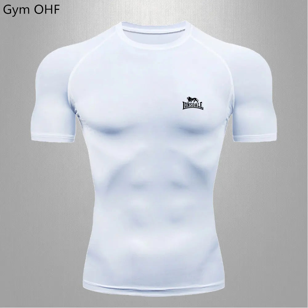 Lonsdale Men's Compression Gym Shirt – Quick-Dry Tight Fit for Fitness & Training - FitZone360
