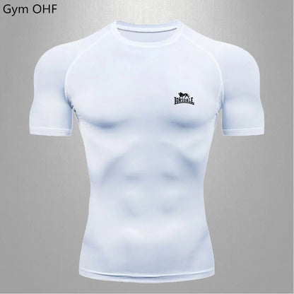 Lonsdale Men's Compression Gym Shirt – Quick-Dry Tight Fit for Fitness & Training - FitZone360