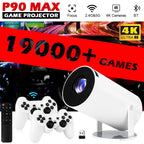 Android 11 P90 MAX Gaming Projector | 19,000+ Retro GAMES | TF Card Support | Wireless Gamepad | Dual WiFi | Portable Home Theater System - FitZone360