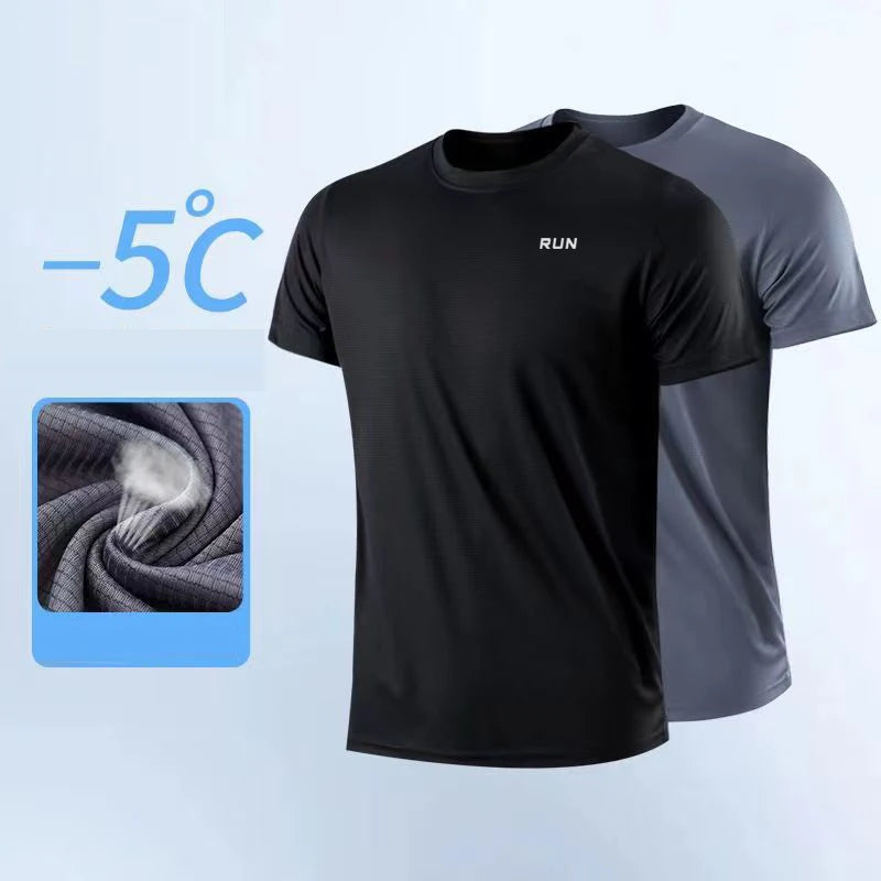 Men's Quick Dry Moisture-Wicking Gym T-Shirt – Lightweight Activewear Top - FitZone360
