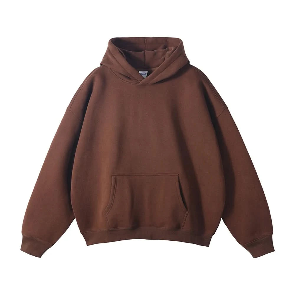 Fleece Hooded Sweatshirt | Unisex Oversized Winter Hoodie Pullover - FitZone360