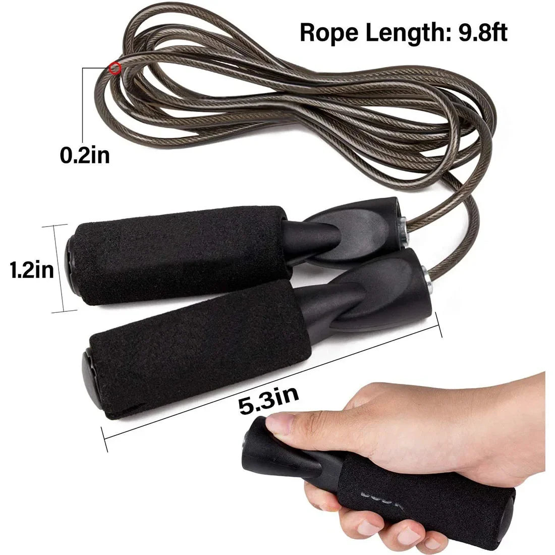 🏃 Adjustable Steel Wire Speed Jump Rope – Fast, Durable & Perfect for All Ages 🧒👨‍🦱 - FitZone360