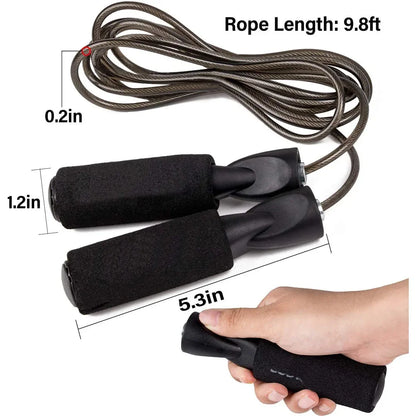 🏃 Adjustable Steel Wire Speed Jump Rope – Fast, Durable & Perfect for All Ages 🧒👨‍🦱 - FitZone360