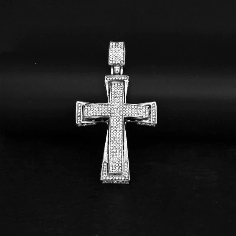 Luxe Cross Pendant | Gold Tone & Crystal - FitZone360