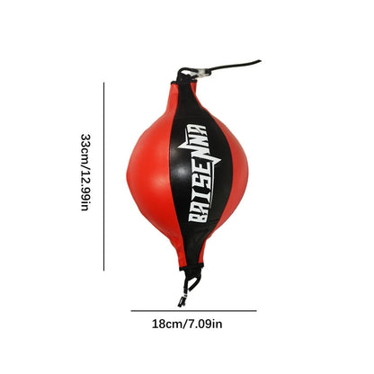 Leather Boxing Speedball – Swivel Hanging Punching Speed Ball for Home & Gym Training - FitZone360