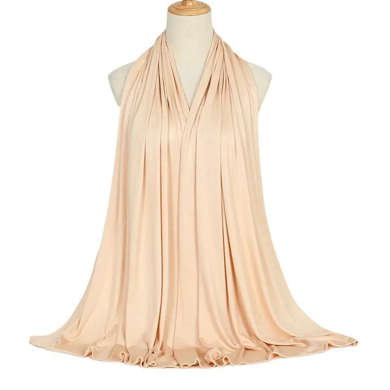 🌙 Soft Modal Cotton Jersey Hijab Scarf – 170x60cm - FitZone360