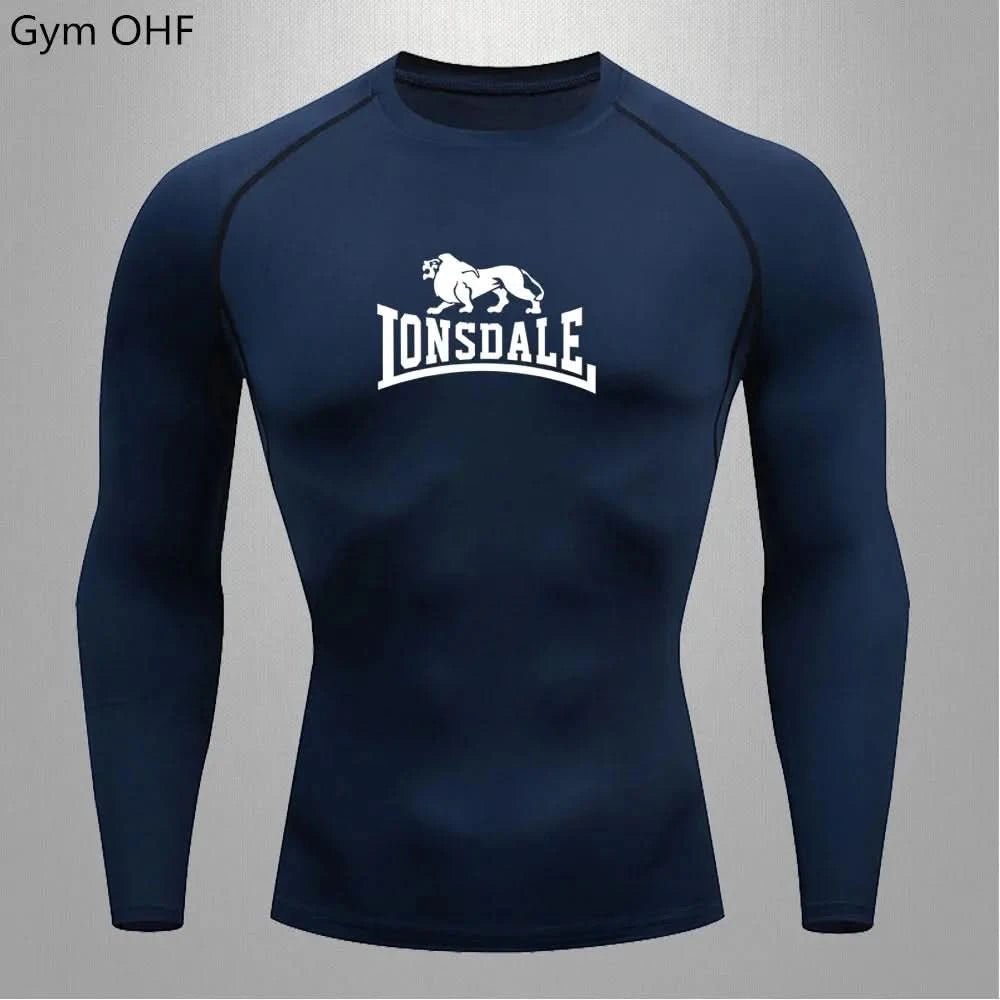 Lonsdale Men's Compression Gym Shirt – Quick-Dry Tight Fit for Fitness & Training - FitZone360