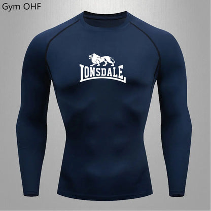 Lonsdale Men's Compression Gym Shirt – Quick-Dry Tight Fit for Fitness & Training - FitZone360