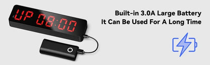 LED Digital Boxing Timer | Round Interval Workout Clock for Boxing. MMA, Muay Thai, and Martial Arts - FitZone360