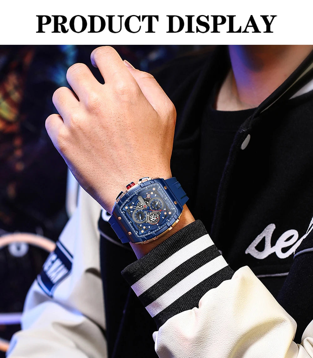 Top Brand Men's Watches | Luxury Square Quartz Wristwatch - FitZone360