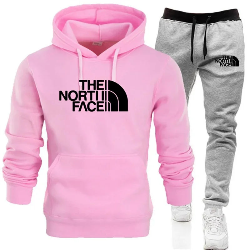 The North Face Tracksuit Set – Hooded Sweatshirt & Jogging Pants for Men & Women