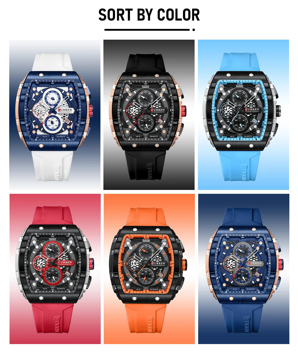 Top Brand Men's Watches | Luxury Square Quartz Wristwatch - FitZone360