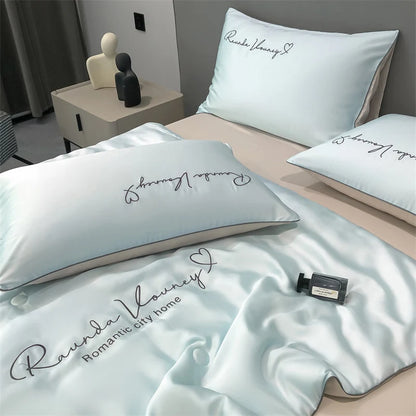 Air Conditioning Blanket | Premium Washable Ice Silk Summer Quilt Set - FitZone360