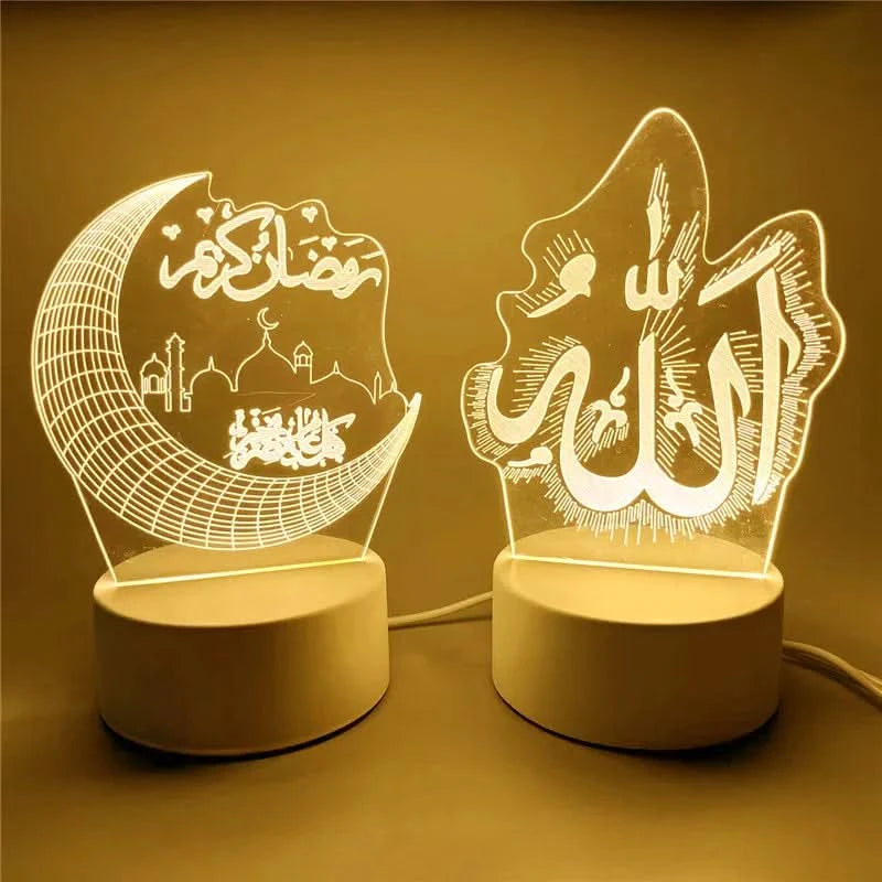 Gold Moon & Star Night Light | Decorative USB Lamp for Festivals or Home Décor - FitZone360