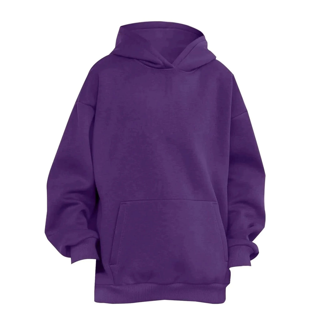 Trendy Solid Color Sports Hoodies | Fleece Sweatshirts for Men & Women | Couple Pullover for Spring & Autumn - FitZone360
