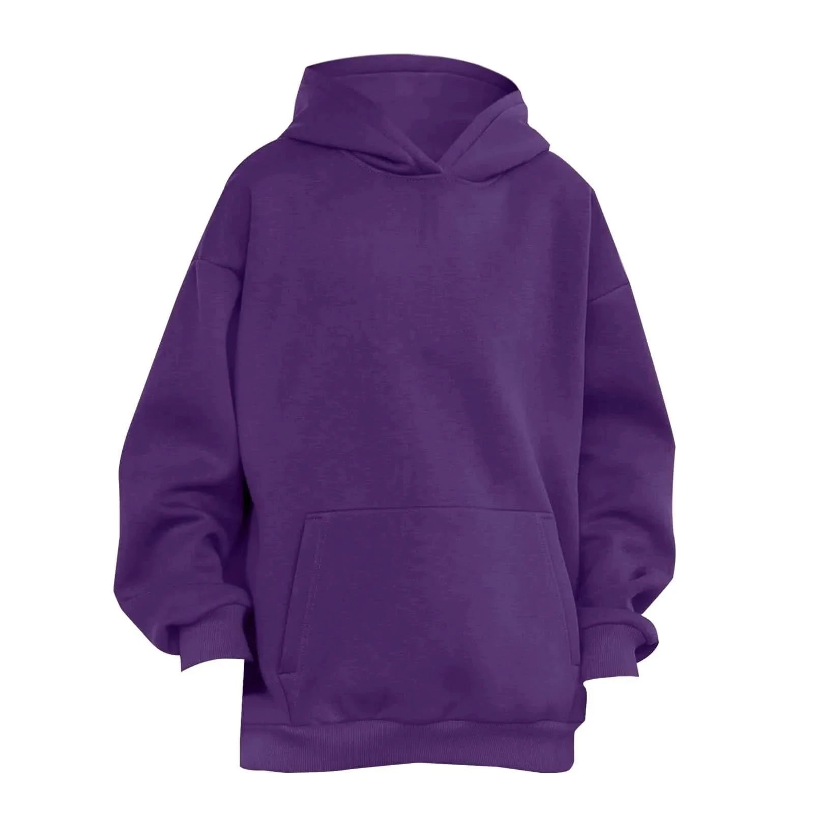Trendy Solid Color Sports Hoodies | Fleece Sweatshirts for Men & Women | Couple Pullover for Spring & Autumn - FitZone360